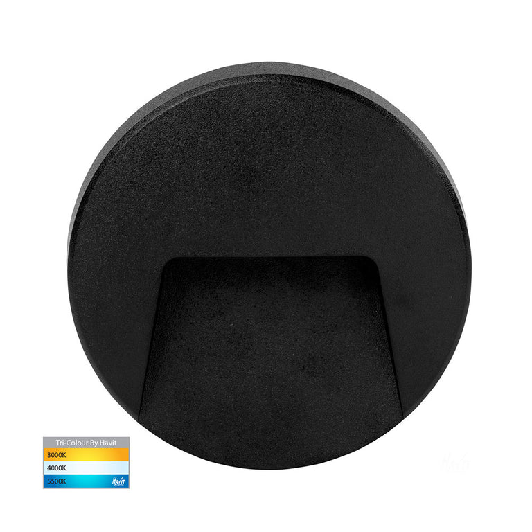Seefore 3W CCT 12V DC LED Round Step Light Matt Black - HV3221T-BLK