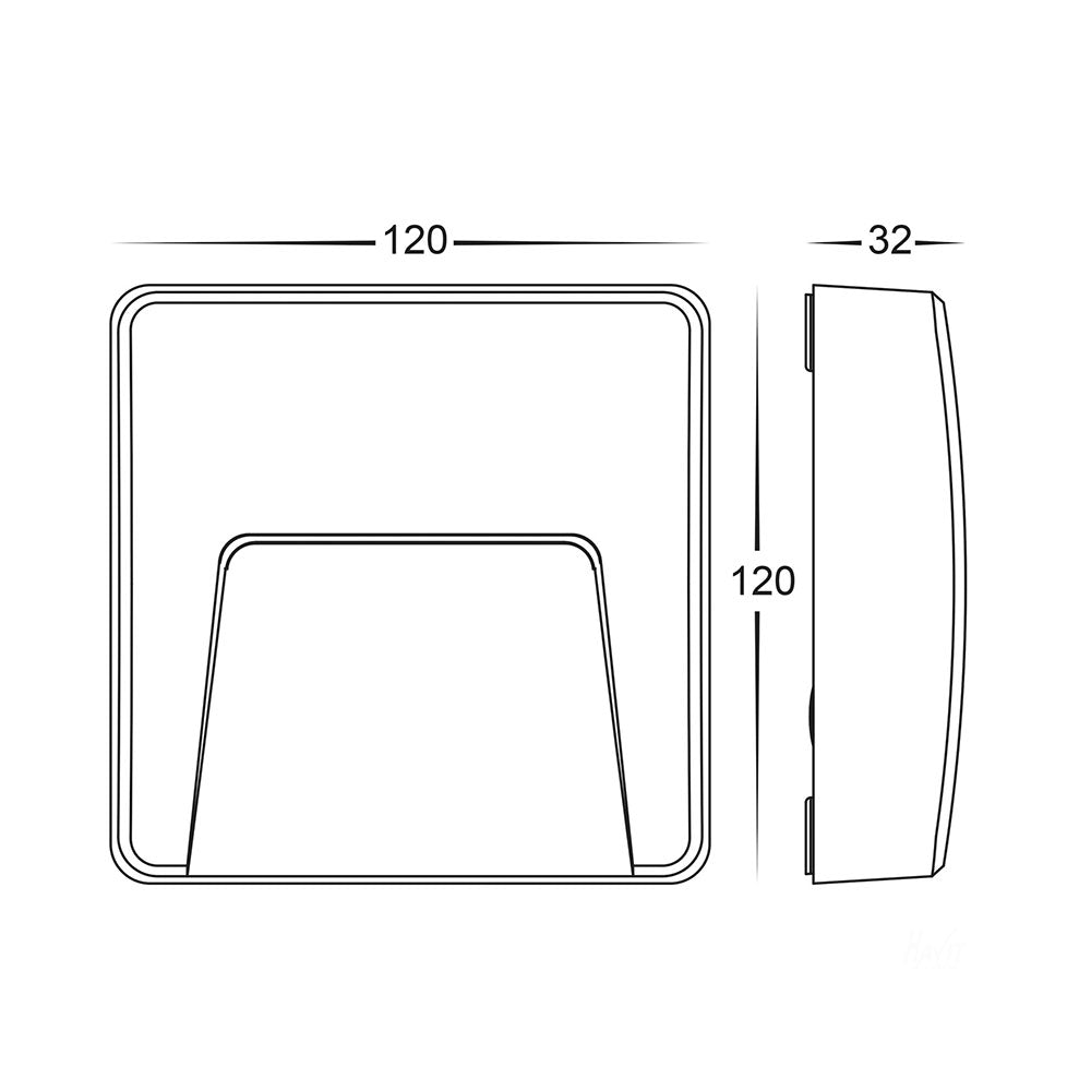 Seefore 3W CCT 12V DC LED Square Step Light Matt White - HV3222T-WHT