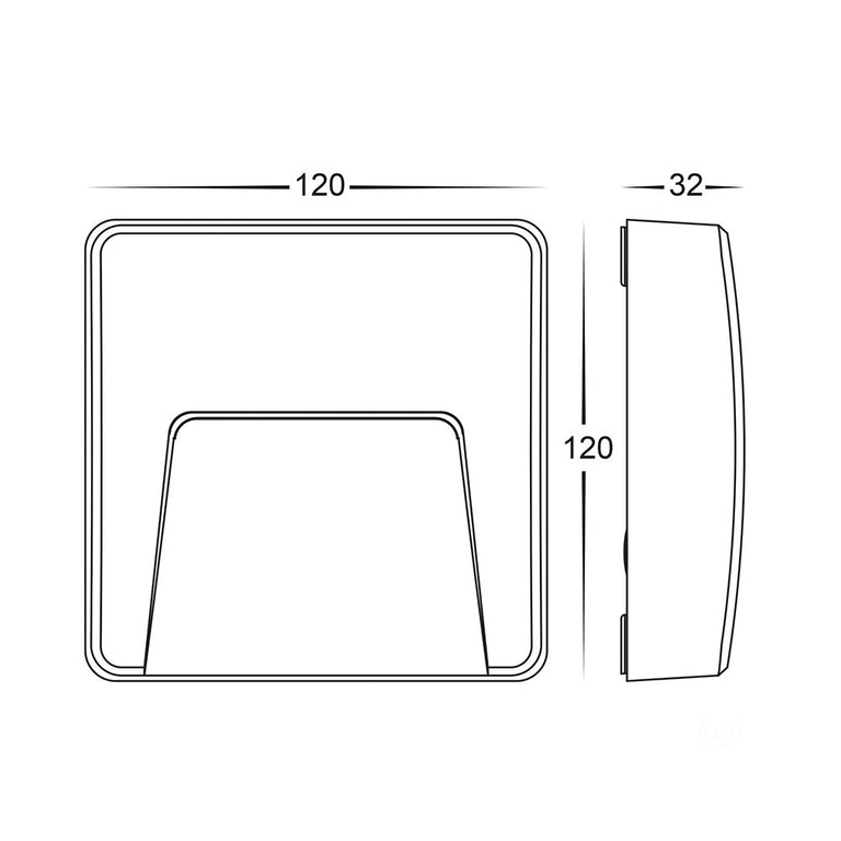 Seefore 3W CCT 12V DC LED Square Step Light Matt White - HV3222T-WHT