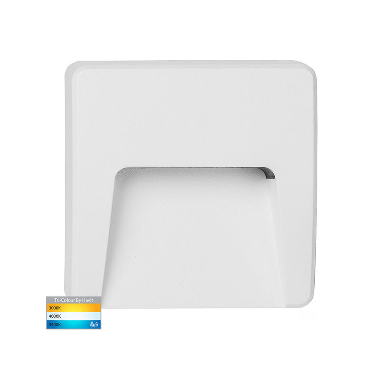 Seefore 3W CCT 12V DC LED Square Step Light Matt White - HV3222T-WHT