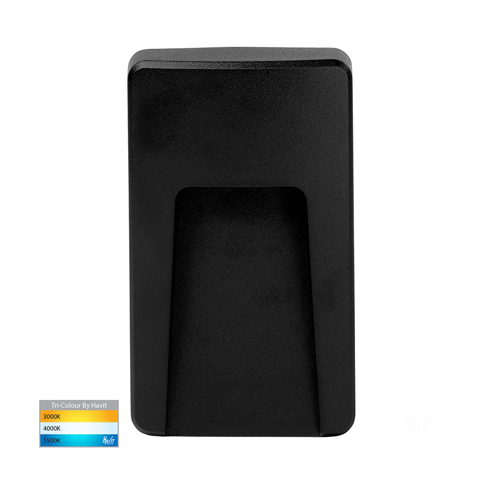 Seefore 3W CCT 12V DC LED Rectangular Step Light Matt Black - HV3223T-BLK