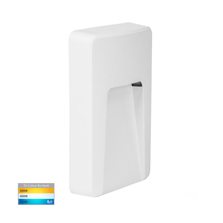 Seefore 3W CCT 12V DC LED Rectangular Step Light Matt White - HV3223T-WHT