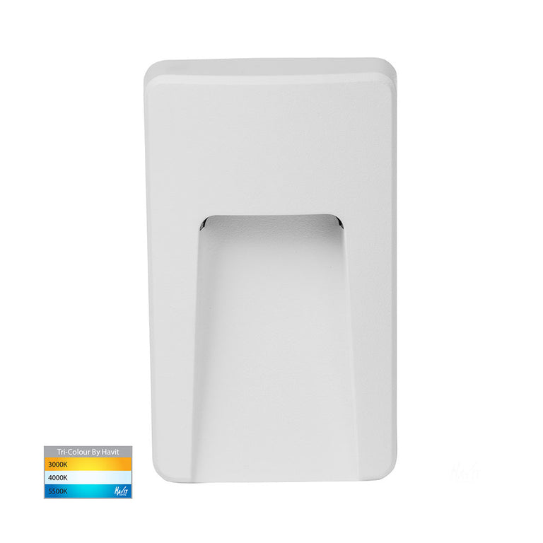 Seefore 3W CCT 12V DC LED Rectangular Step Light Matt White - HV3223T-WHT