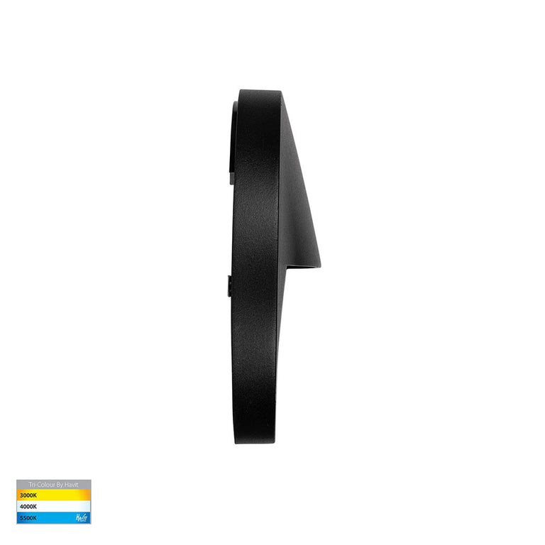 Lisca 3W CCT 12V DC LED Round Step Light Black - HV3227T-BLK-12V