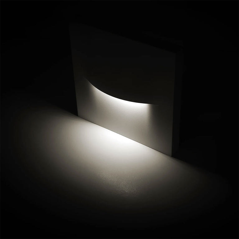 Lisca 3W CCT 12V DC LED Square Step Light Black - HV3228T-BLK-12V