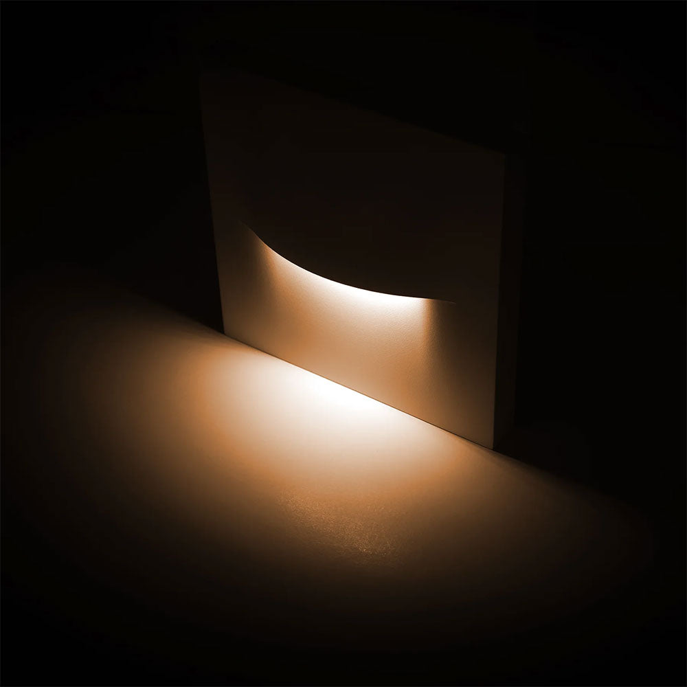 Lisca 3W CCT 12V DC LED Square Step Light White - HV3228T-WHT-12V