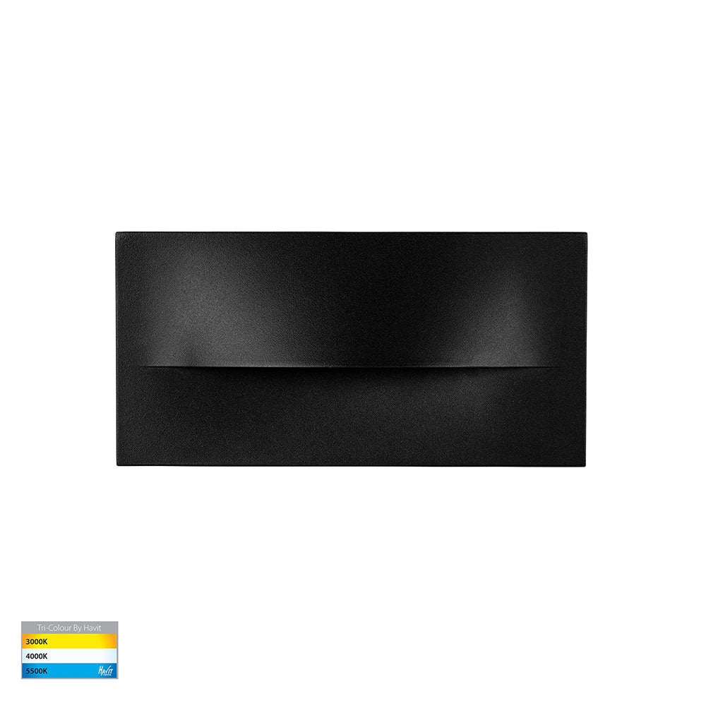 Lisca 5W CCT 12V DC LED Rectangular Step Light Black - HV3229T-BLK-12V