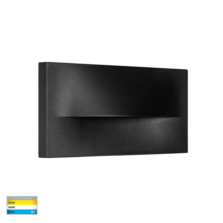 Lisca 5W CCT 12V DC LED Rectangular Step Light Black - HV3229T-BLK-12V
