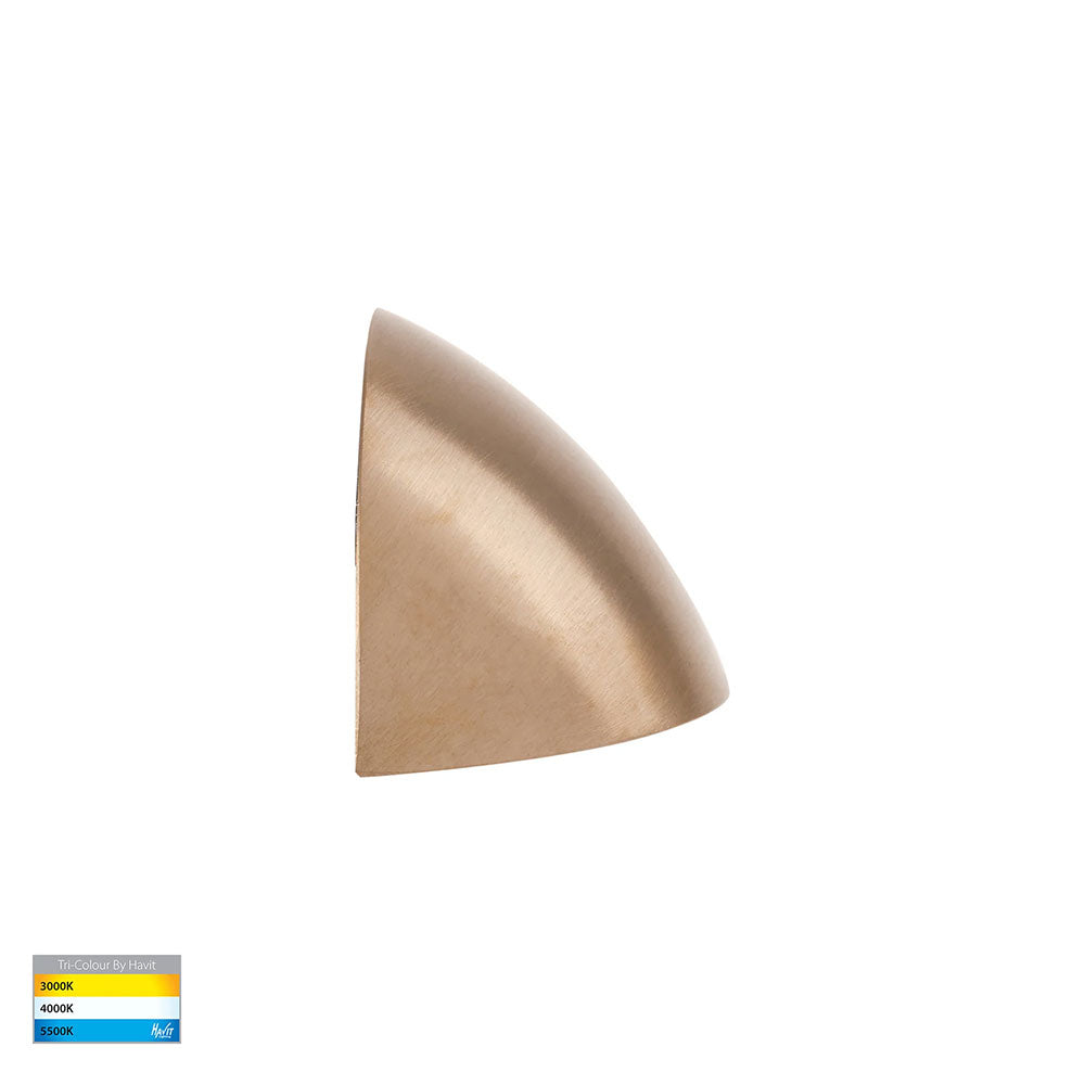 Curva 3W CCT 12V DC LED Step Light Brass - HV3251T-BR-12V