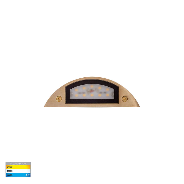 Curva 3W CCT 12V DC LED Step Light Brass - HV3251T-BR-12V