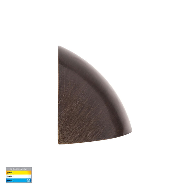 Curva 5W CCT 12V DC LED Step Light Antique Brass - HV3252T-AB-12V