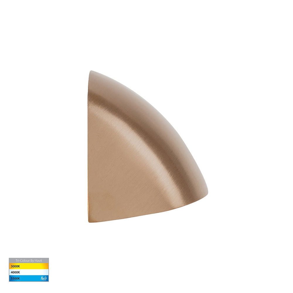 Curva 5W CCT 12V DC LED Step Light Brass - HV3252T-BR-12V
