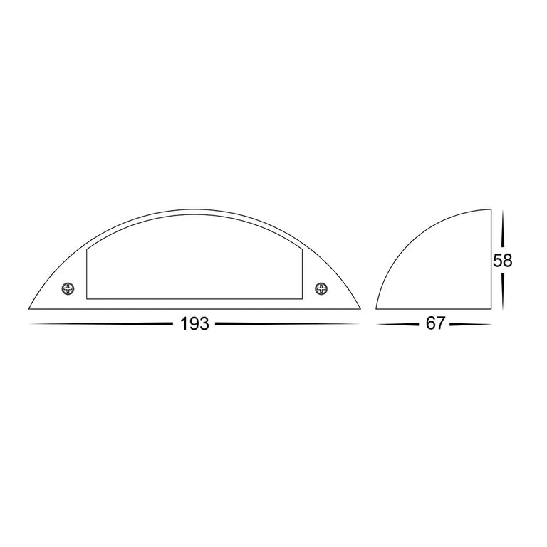 Curva 7.5W CCT 12V DC LED Step Light Black - HV3253T-BLK-12V
