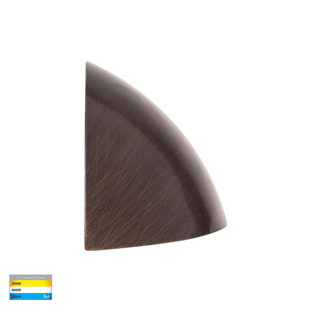 Curva 7.5W CCT 12V DC LED Step Light Antique Brass - HV3253T-AB-12V