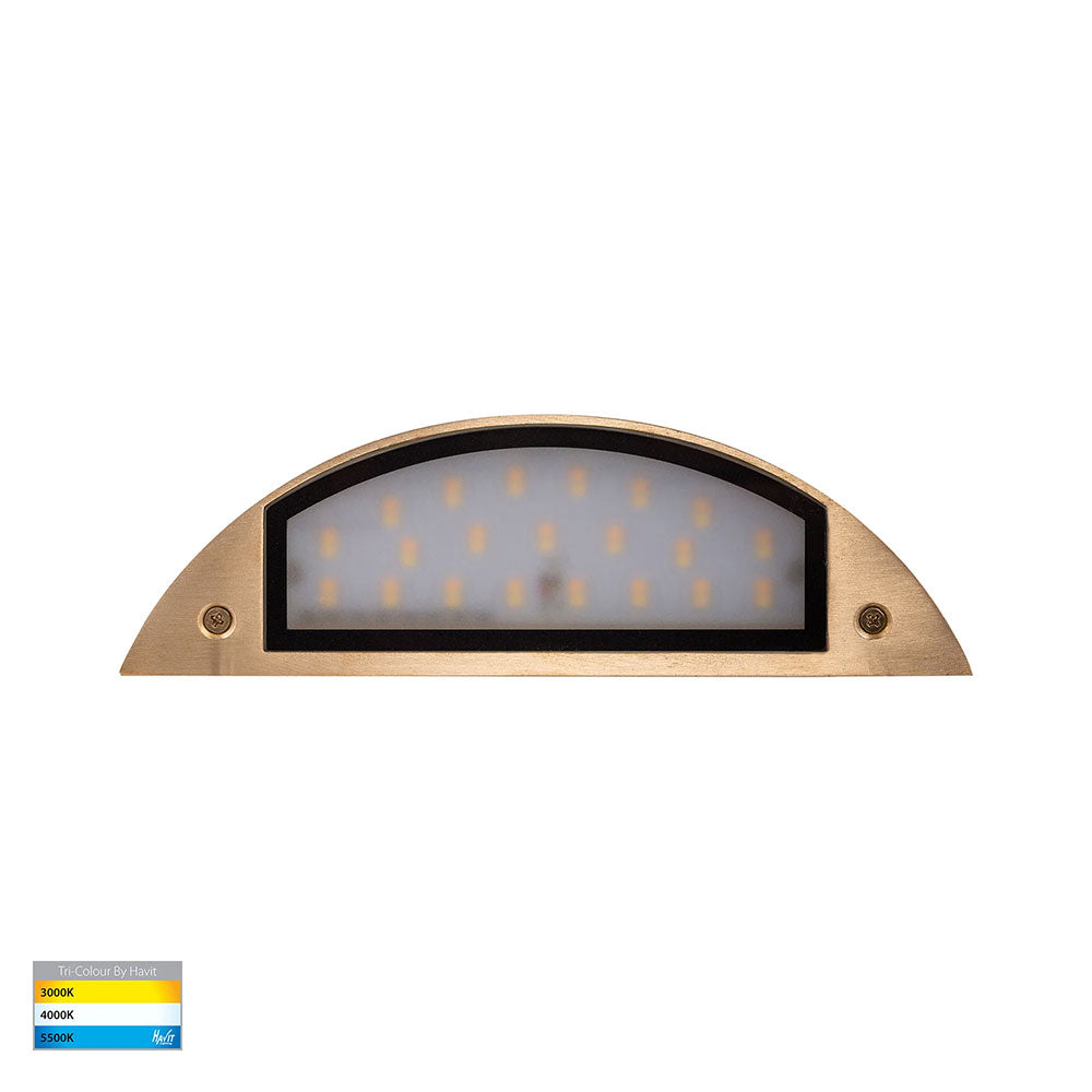 Curva 7.5W CCT 12V DC LED Step Light Brass - HV3253T-BR-12V