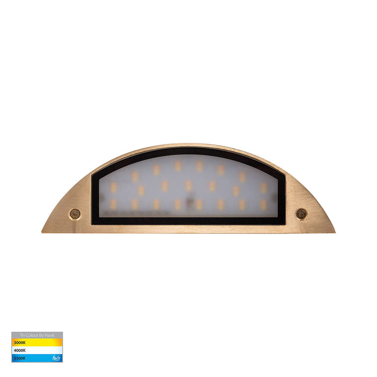 Curva 7.5W CCT 12V DC LED Step Light Brass - HV3253T-BR-12V