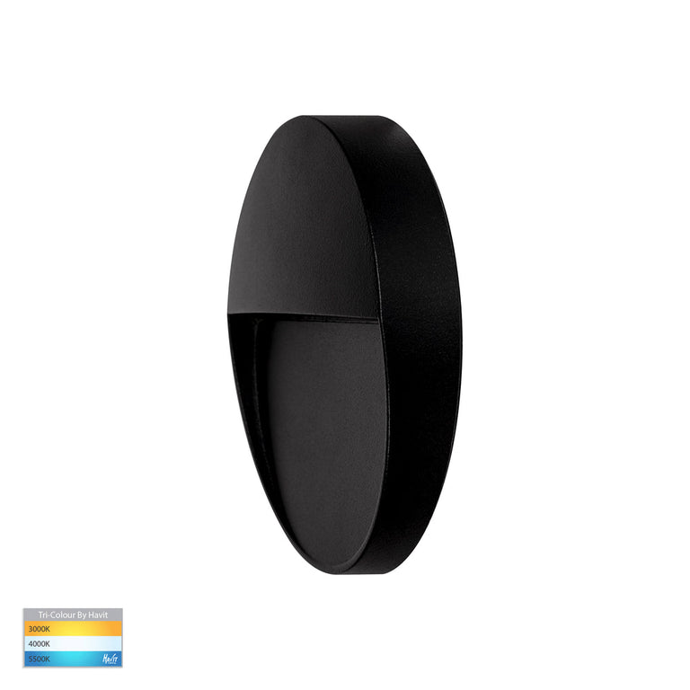 Fino 3W CCT 12V DC LED Round Step Light Black - HV3268T-BLK-12V-RND