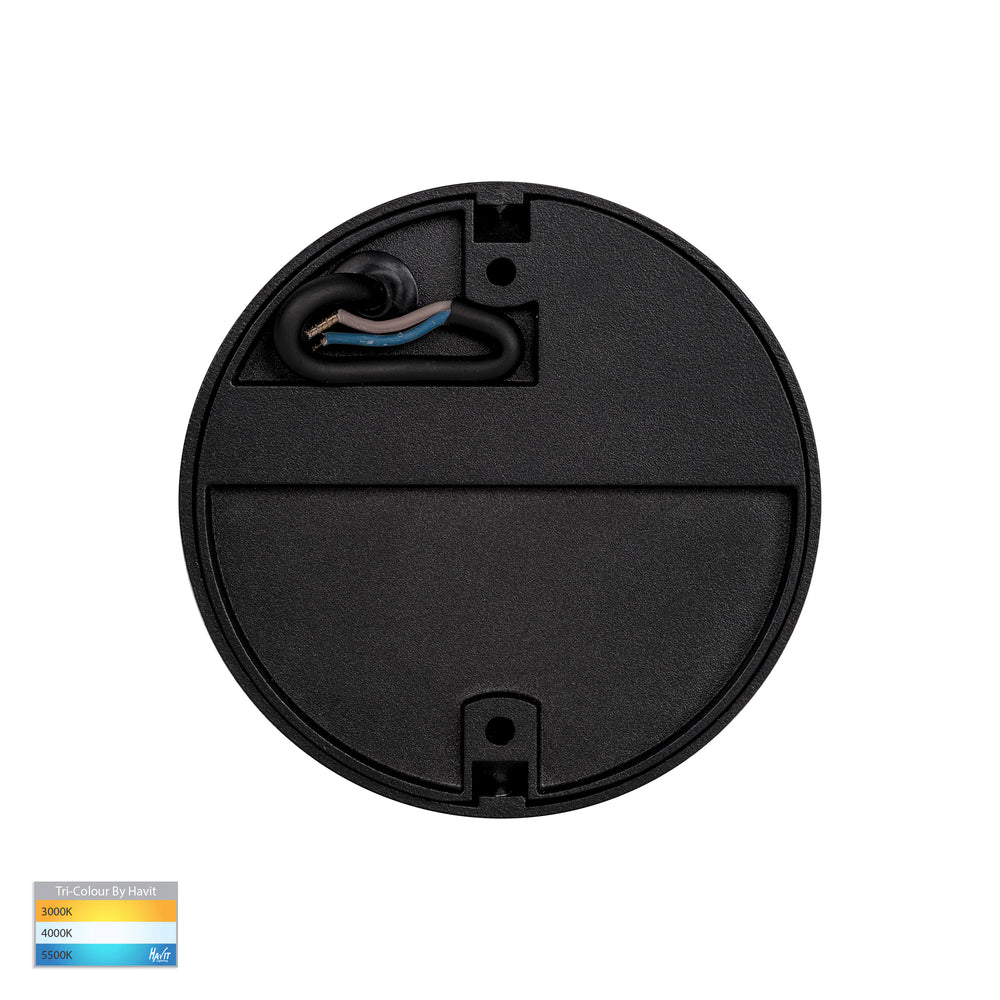 Fino 3W CCT 12V DC LED Round Step Light Black - HV3268T-BLK-12V-RND