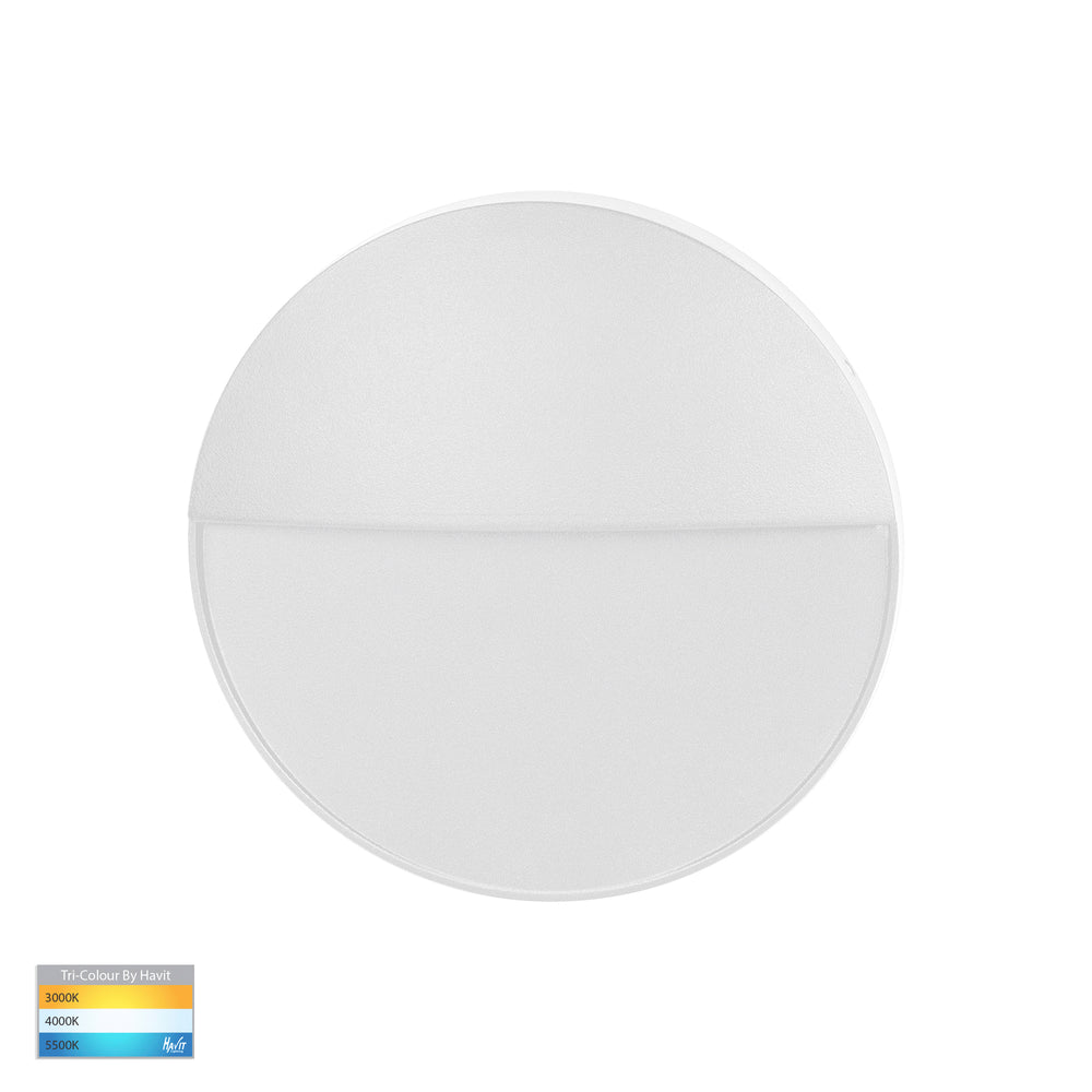 Fino 3W CCT12V DC LED Round Step Light White - HV3268T-WHT-12V-RND