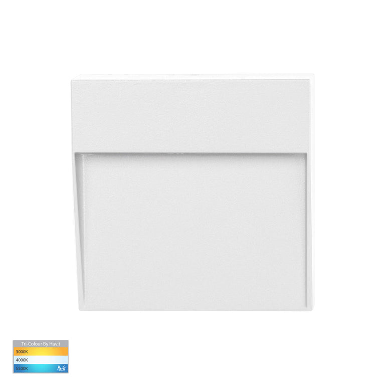 Fino 3W CCT 12V DC Square LED Step Light White - HV3268T-WHT-12V-SQ