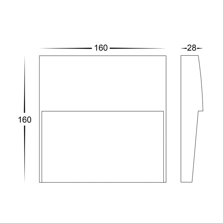 Fino 6W CCT 12V DC LED Square Step Light White - HV3269T-WHT-12V-SQ