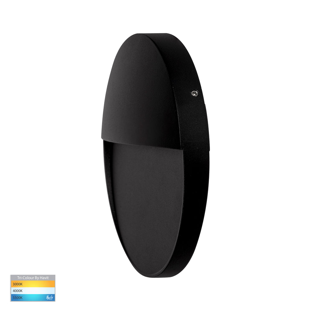 Fino 6W CCT 12V DC LED Round Step Light Black - HV3269T-BLK-12V-RND