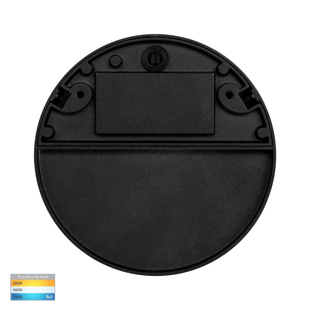 Fino 6W CCT 12V DC LED Round Step Light Black - HV3269T-BLK-12V-RND