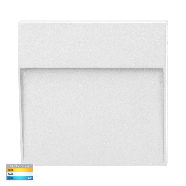 Fino 6W CCT 12V DC LED Square Step Light White - HV3269T-WHT-12V-SQ