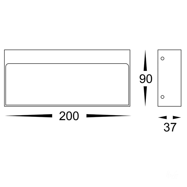 Virsma 6W CCT 240V LED Rectangular Step Light Black - HV3275T-BLK-240V