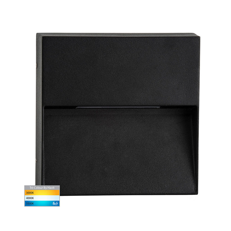 Virsma 4W CCT 240V LED Square Step Light Black - HV3276T-BLK-240V
