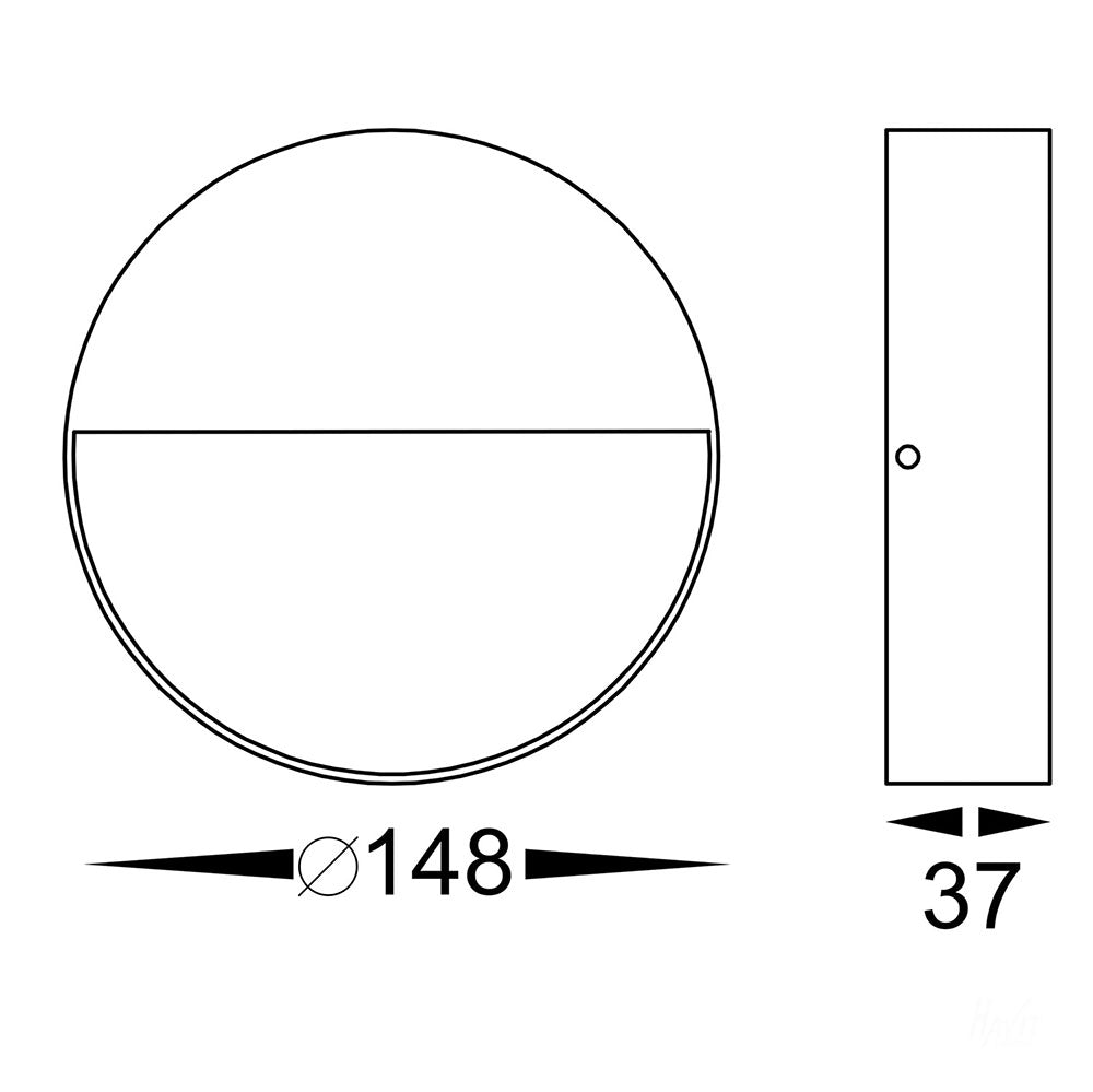 Virsma 4W CCT 12V DC LED Round Step Light White - HV3277T-WHT-12V