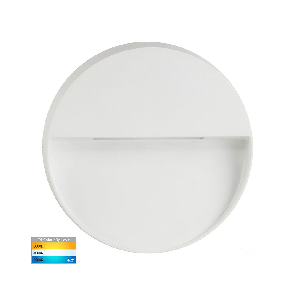 Virsma 4W CCT 12V DC LED Round Step Light White - HV3277T-WHT-12V