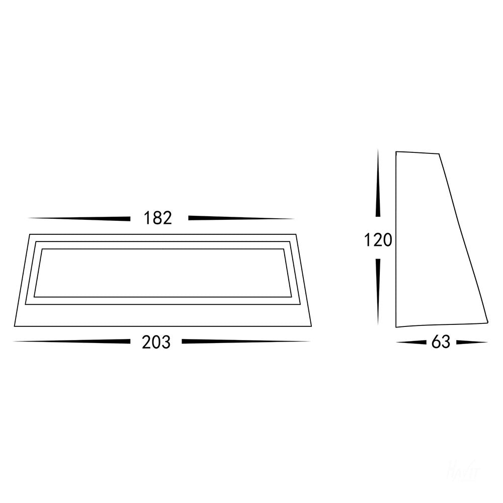 Shim 12W CCT 12V DC LED Rectangular Small Step Light White - HV3278T-WHT-12V