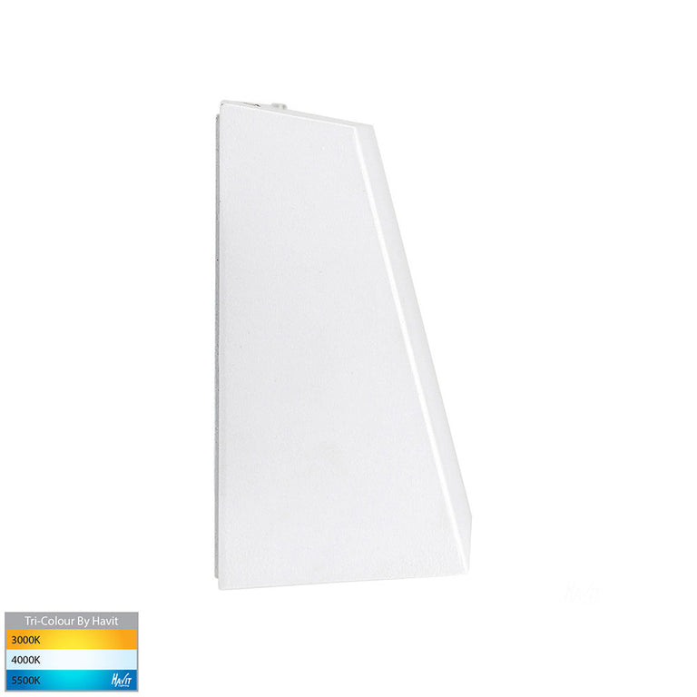 Shim 12W CCT 240V LED Rectangular Small Step Light White - HV3278T-WHT-240V