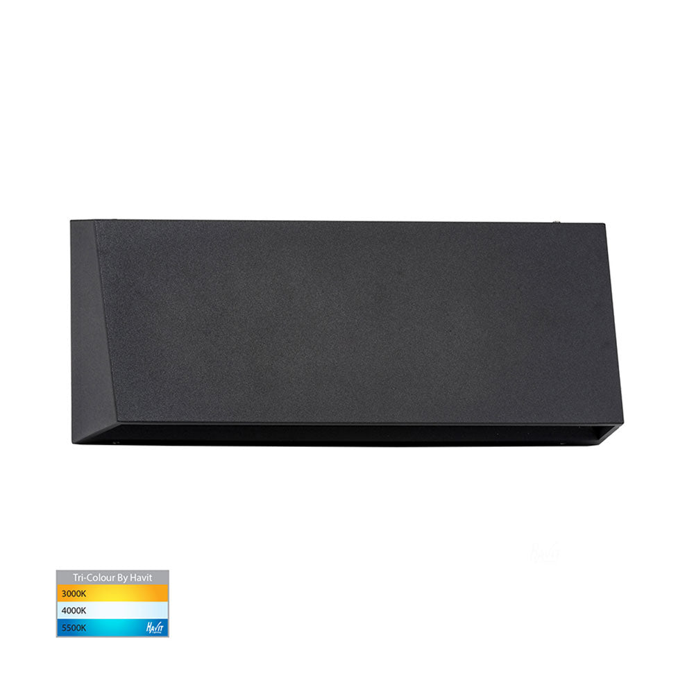 Shim 14W CCT 240V LED Rectangular Large Step Light Black - HV3279T-BLK-240V