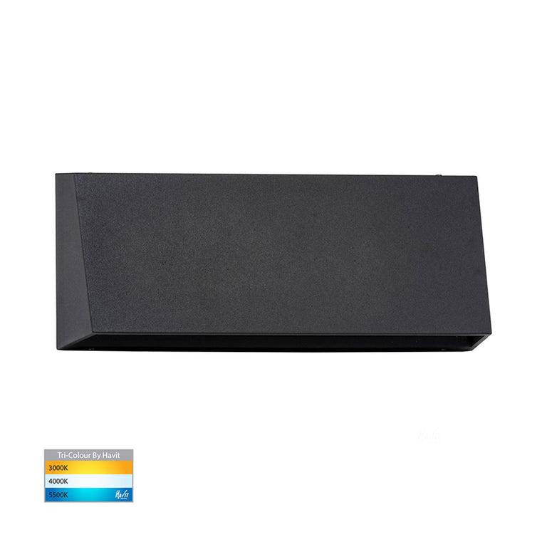 Shim 14W CCT 240V LED Rectangular Large Step Light Black - HV3279T-BLK-240V