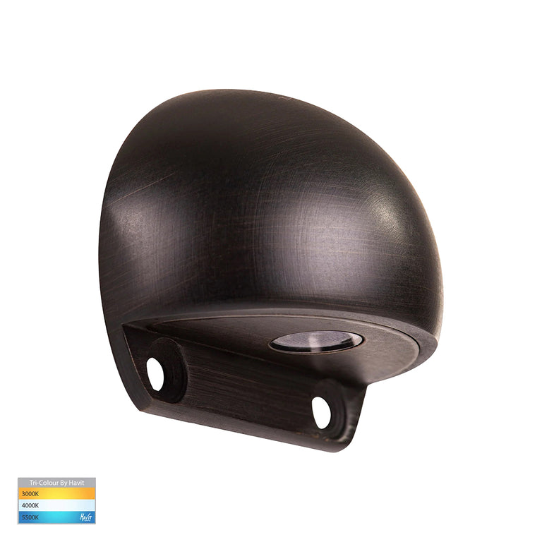 Occhio 3W CCT 12V DC LED Eyelid Step Light Antique Brass - HV3281T-AB-12V