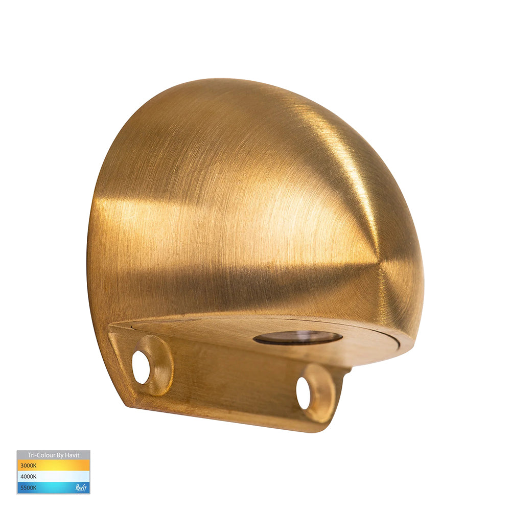 Occhio 3W CCT 12V DC LED Eyelid Step Light Solid Brass - HV3281T-BR-12V