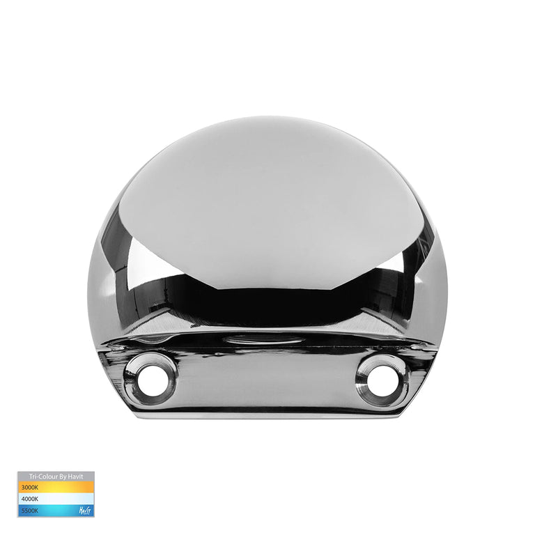 Occhio 3W 12V DC Eyelid LED Dimmable Step Light Polished Stainless Steel / Tri-Colour IP65 - HV3281T-PSS316-12V