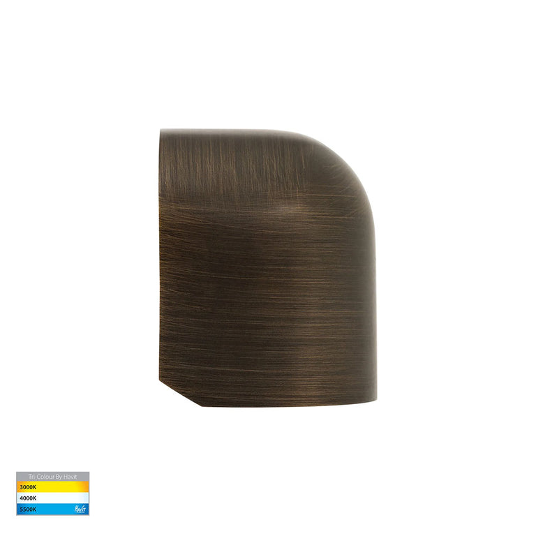 Patra 1.5W CCT 12V DC LED Wall or Step Light Antique Brass - HV3284T-AB-12V