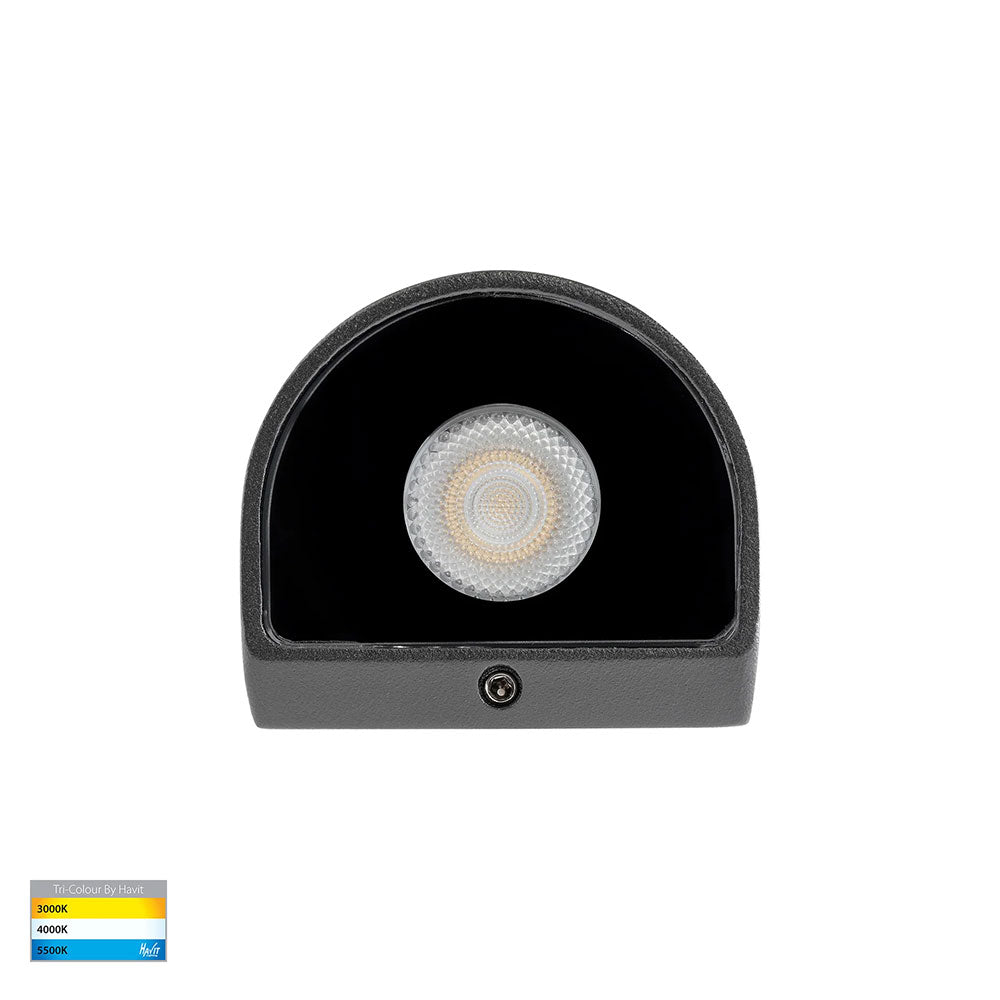 Kaval 1.5W CCT 12V DC LED Wall or Step Light Black - HV3285T-BLK-12V