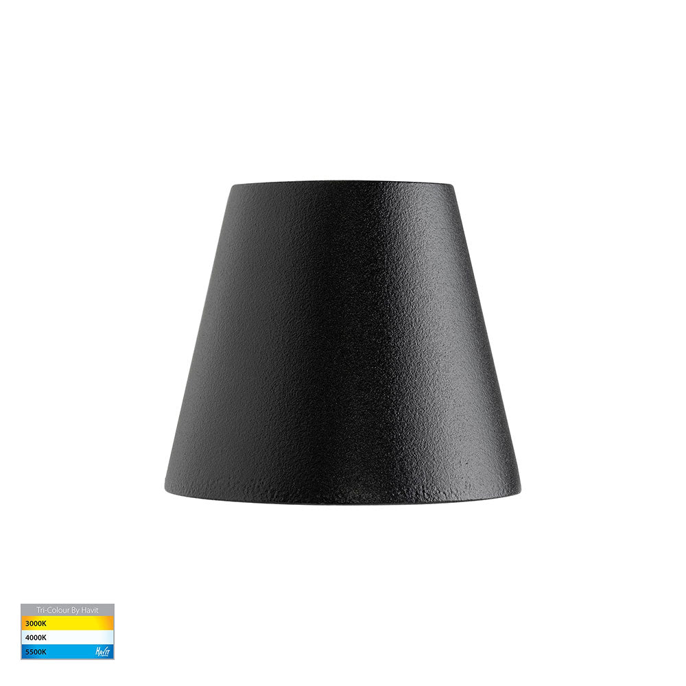 Kaval 1.5W CCT 12V DC LED Wall or Step Light Black - HV3285T-BLK-12V