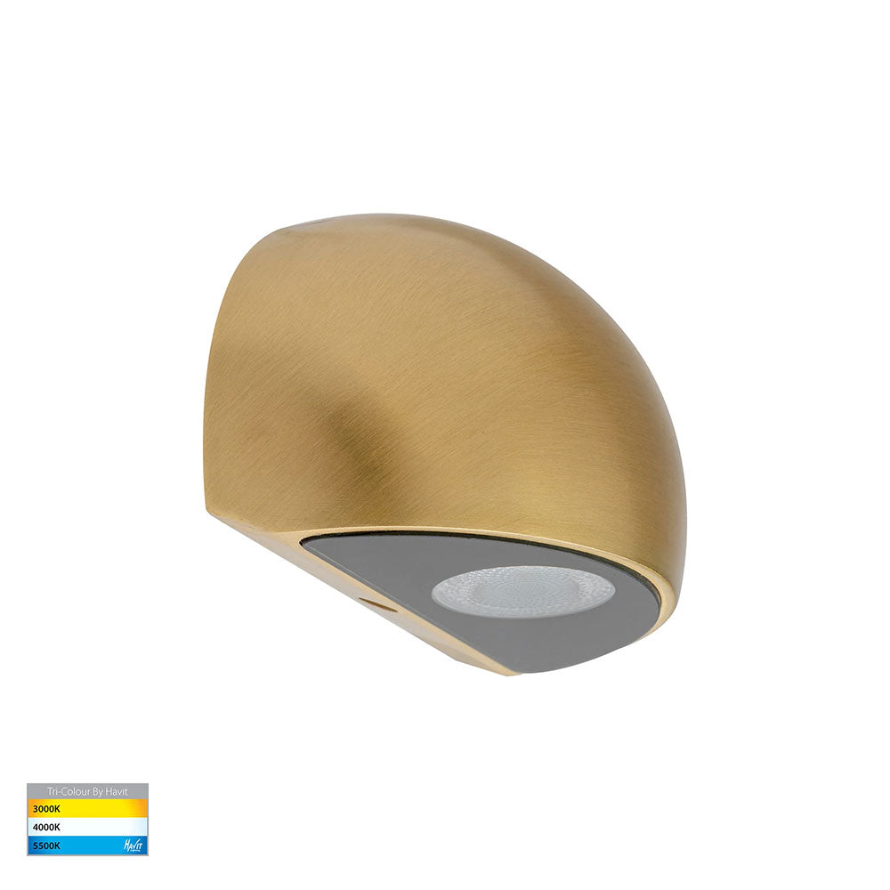 Serres 1.5W CCT 12V DC LED Wall or Step Light Brass - HV3286T-BR-12V