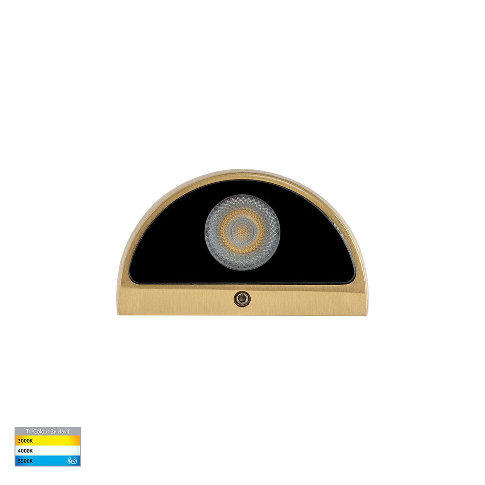 Serres 1.5W CCT 12V DC LED Wall or Step Light Brass - HV3286T-BR-12V