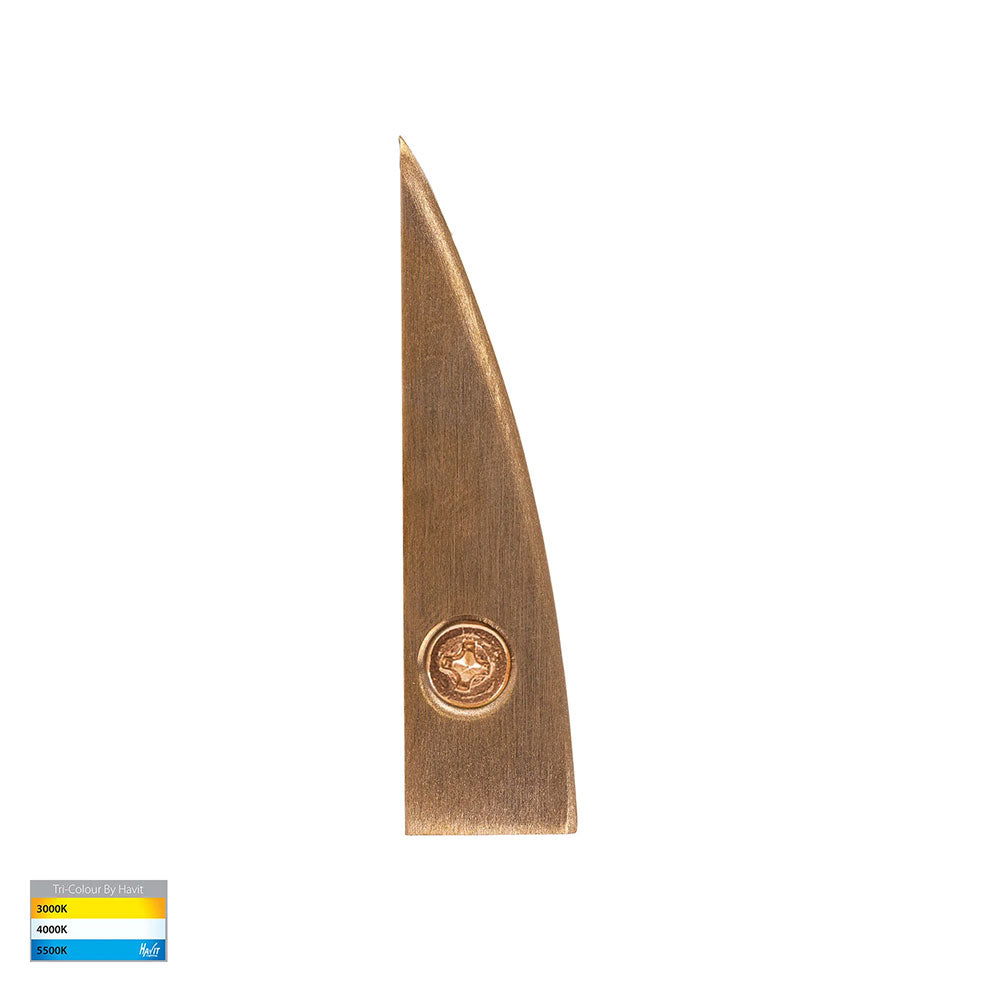 Pelase 3W CCT 12V DC LED Small Wall Or Step Light Brass - HV3291T-BR-12V