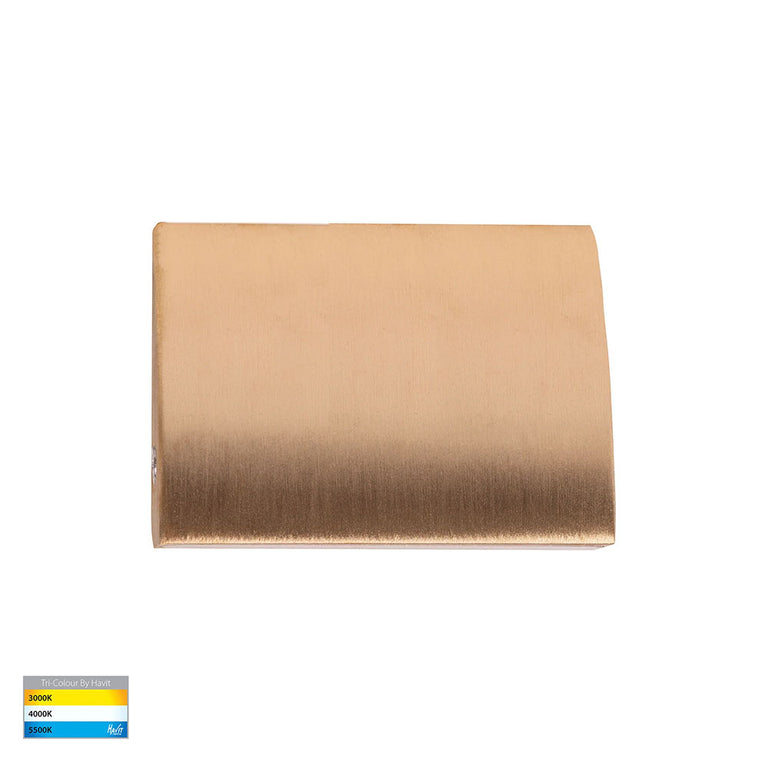 Pelase 3W CCT 12V DC LED Small Wall Or Step Light Brass - HV3291T-BR-12V