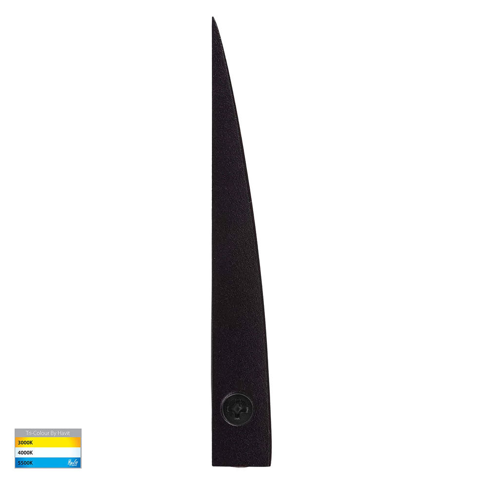 Pelase 3W CCT 12V DC LED Large Wall Or Step Light Black - HV3292T-BLK-12V