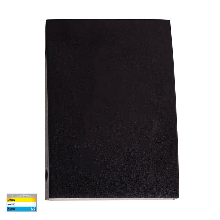 Pelase 3W CCT 12V DC LED Large Wall Or Step Light Black - HV3292T-BLK-12V