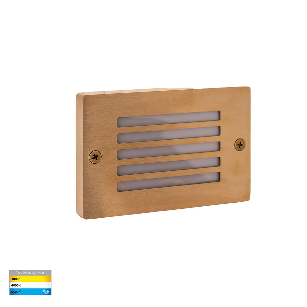 Ardam 3W CCT 12V DC LED Wall Or Step Light Brass - HV3295T-BR-12V