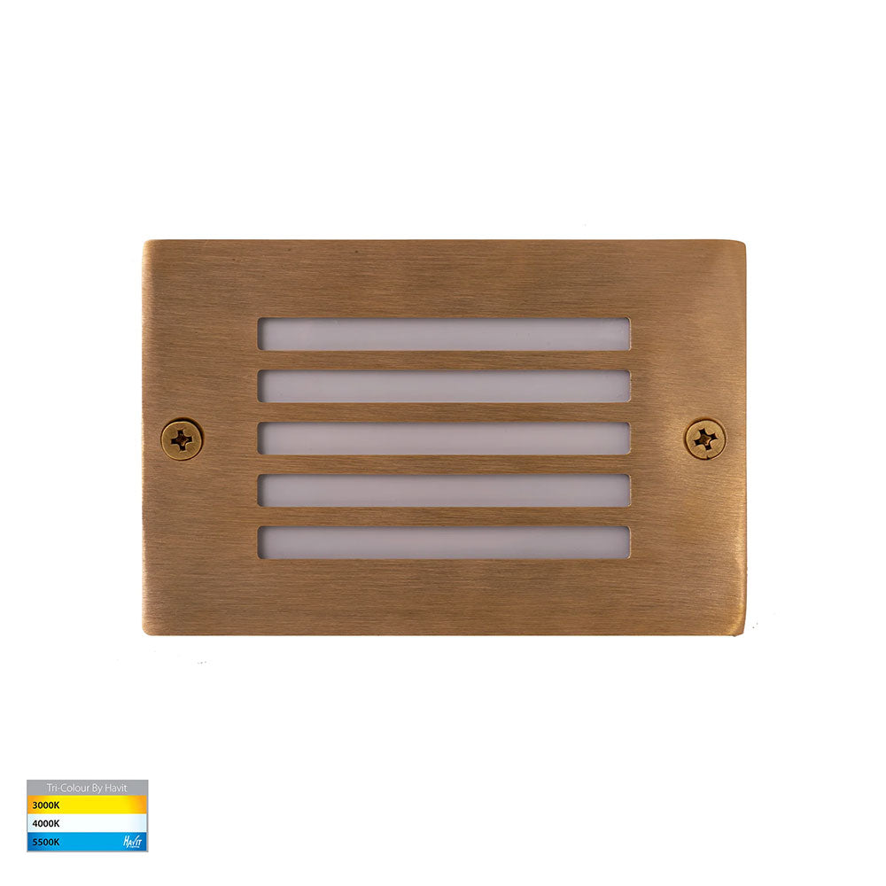 Ardam 3W CCT 12V DC LED Wall Or Step Light Brass - HV3295T-BR-12V